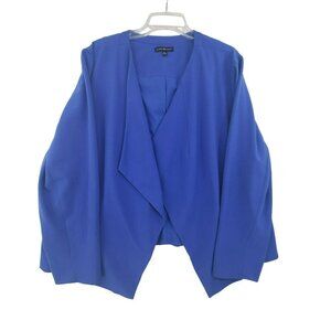 95.  Lane Bryant Women's Long Sleeve  Blazer Jacket Blue Size 26